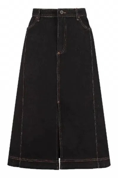 Baum Und Pferdgarten Women's Tailored Midi Skirt In Black