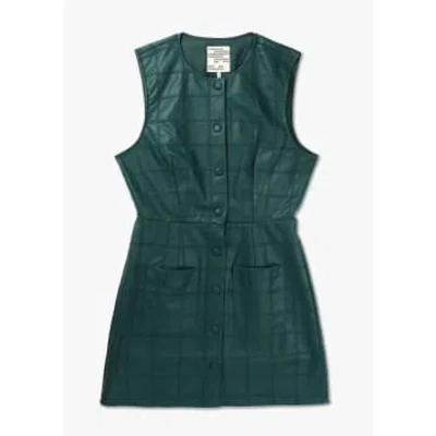 Baum Und Pferdgarten Womens Anavi Faux Leather Shift Dress In Green