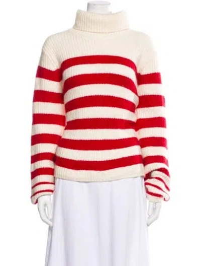 Pre-owned Baum Und Pferdgarten Wool Striped Sweater In Red