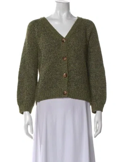 Pre-owned Baum Und Pferdgarten Wool V-neck Sweater In Green