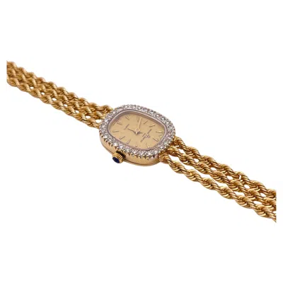 Pre-owned Baume & Mercier 14k Yellow Gold Diamond Vintage Ladies Watch