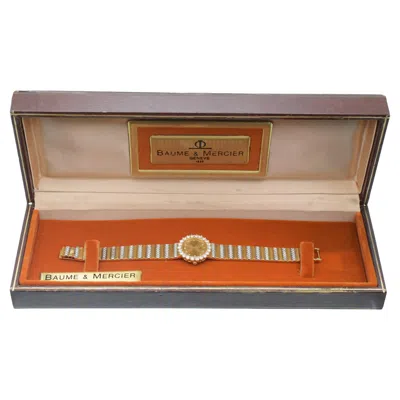 Pre-owned Baume & Mercier 18k Yellow Gold And Diamond Watch