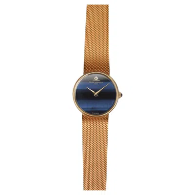 Pre-owned Baume & Mercier Blue Falcon Eye Watch In 18k Yellow Gold, 1970s