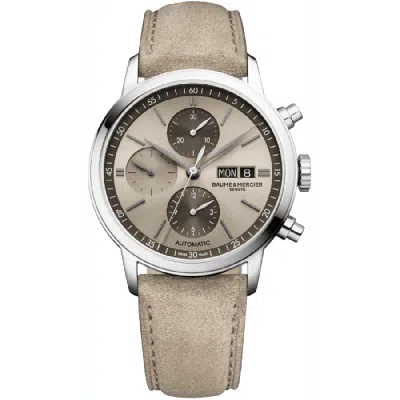 Baume & Mercier Classima Automatic Chronograph Brown Dial Leather Strap Men's Watch 10782