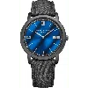 Baume & Mercier Classima Quartz Blue Dial Grey Fabric Strap Men's Watch 10780 In Blue