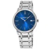 Baume & Mercier Classima Quartz Blue Dial Stainless Steel Men's Watch 10382 In Blue