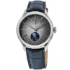 Baume & Mercier Clifton Automatic Grey Dial Leather Strap Men's Watch 10548 In Gray