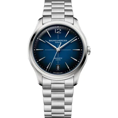 Baume & Mercier Clifton Baumatic Bracelet Watch, 39mm In Blue