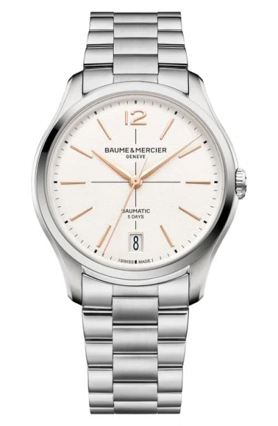 Baume & Mercier Clifton Braumatic Bracelet Watch, 39mm In Multi