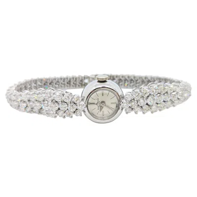 Pre-owned Baume & Mercier Estate  Round Diamond Watch In Platinum In Multi