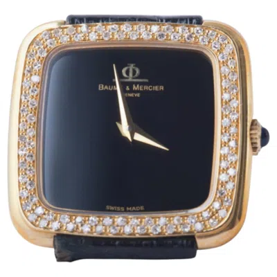 Pre-owned Baume & Mercier Gen�ve Diamond-set Gold-tone Wristwatch - '80s In Multiple