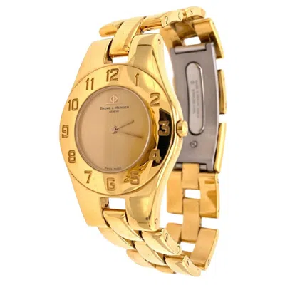 Pre-owned Baume & Mercier Linea Golden Mid Size Watch In Multi