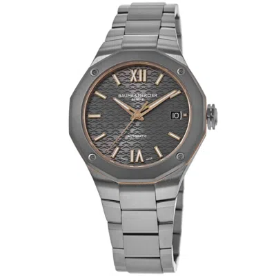 Baume & Mercier Riviera 36mm Grey Dial Steel Women's Watch 10661 In Gray