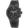 Baume & Mercier Riviera Black Steel Chronograph Dial Rubber Strap Men's Watch 10625 In Black