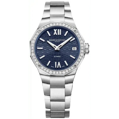 Baume & Mercier Riviera Blue Dial Diamond Bezel Steel Women's Watch 10765