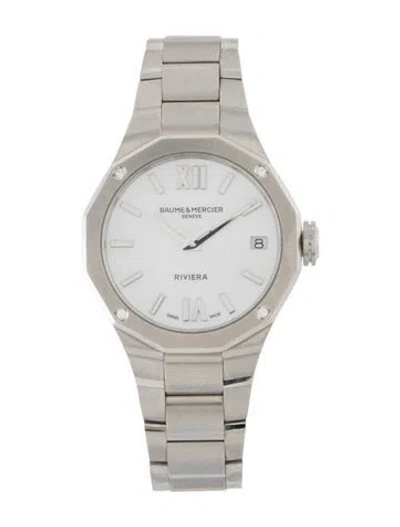 Pre-owned Baume & Mercier Riviera Watch, 33mm In Multi