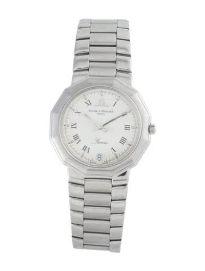 Pre-owned Baume & Mercier Riviera Watch, 34mm In Multi