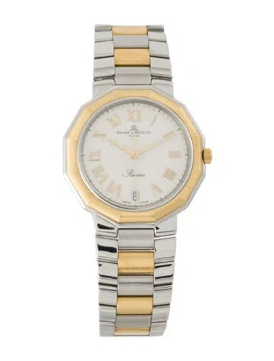 Pre-owned Baume & Mercier Riviera Watch, 36mm In Multi