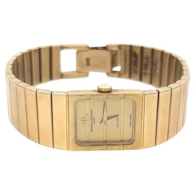 Pre-owned Baume & Mercier Vintage 41.44 Grams 14 Karat Yellow Gold Wrist Watches