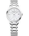 Baume & Mercier Women's Swiss Classima Diamond-accent Stainless Steel Bracelet Watch 31mm M0a10326 In Silver