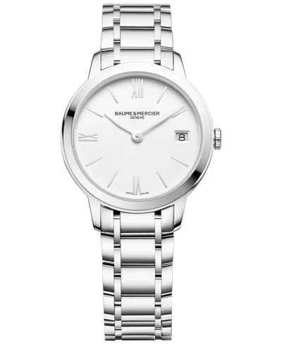 Baume & Mercier Women's Swiss Classima Stainless Steel Bracelet Watch 31mm M0a10335 In Silver
