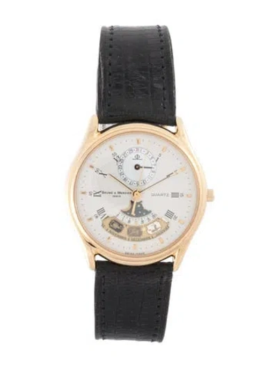 Pre-owned Baume & Mercier Zodiac Moonphase Watch In Multi