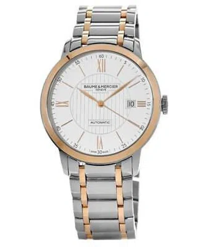 Pre-owned Baume Et Mercier Baume & Mercier Classima Automatic Rose Gold & Steel Men's Watch 10217