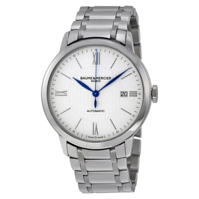 Baume Et Mercier Baume And Mercier Classima Automatic Silver Dial Men's Watch M0a10215 In Blue / Silver / Skeleton