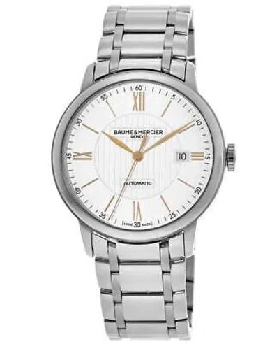 Pre-owned Baume Et Mercier Baume & Mercier Classima Automatic Silver Dial Steel Men's Watch 10374
