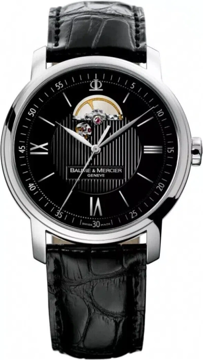 Pre-owned Baume Et Mercier Baume & Mercier Classima Black Guilloche Dial Mens Swiss Automatic M0a8689 Watch