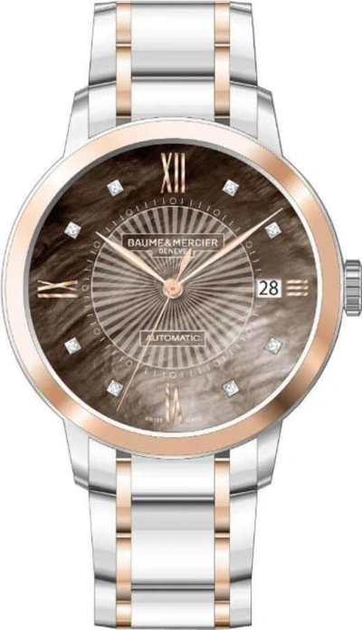 Pre-owned Baume Et Mercier Baume & Mercier Classima Mother Of Pearl Diamond Dial Womens Watch 58% Off In Brown