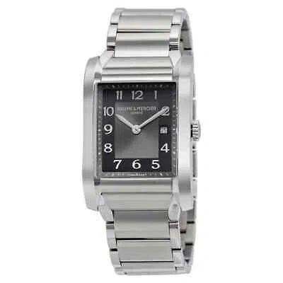 Pre-owned Baume Et Mercier Baume And Mercier Hampton Black Dial Stainless Steel Ladies Watch 10021