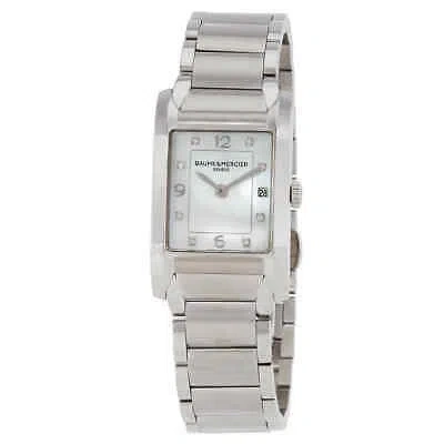 Pre-owned Baume Et Mercier Baume And Mercier Hampton Mop Diamond Dial Ladies Watch 10050