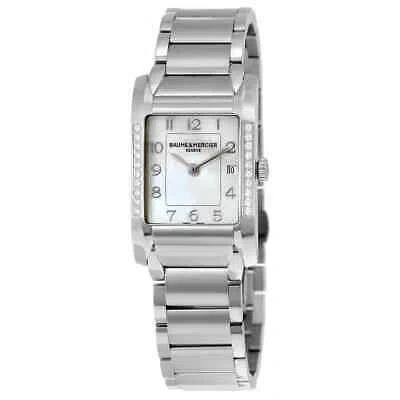 Pre-owned Baume Et Mercier Baume And Mercier Hampton Mop Diamond Ladies Watch 10051