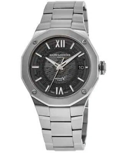 Pre-owned Baume Et Mercier Baume & Mercier Riviera Automatic 42 Smokey Grey Dial Men's Watch 10702