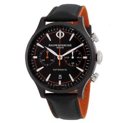 Pre-owned Baume Et Mercier Capeland Chronograph Automatic Black Dial Men's Watch 10452