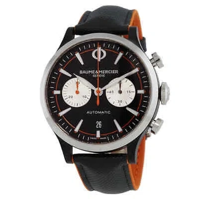 Pre-owned Baume Et Mercier Capeland Chronograph Quartz Black Dial Men's Watch M0a10451