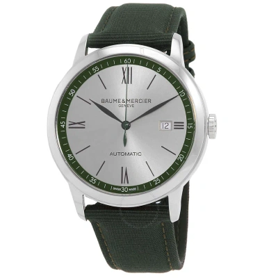 Baume Et Mercier Classima Automatic Green Dial Men's Watch M0a10696 In Black / Green / Silver