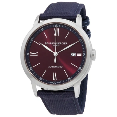 Baume Et Mercier Classima Automatic Red Dial Men's Watch M0a10694 In Blue