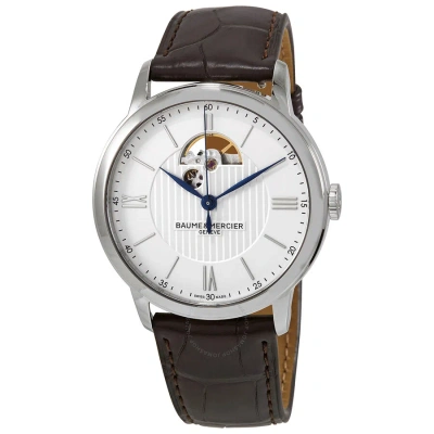 Baume Et Mercier Classima Automatic Silver Dial Men's Watch 10524 In Blue / Brown / Dark / Silver