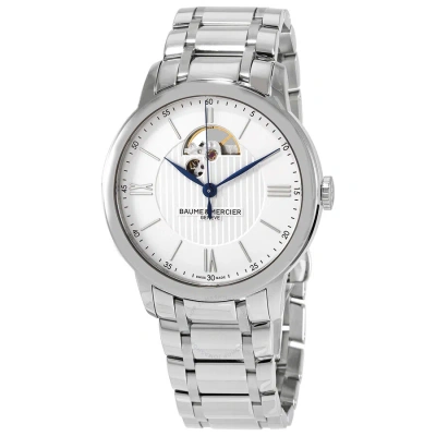 Baume Et Mercier Classima Automatic Silver Dial Men's Watch 10525 In Blue / Silver