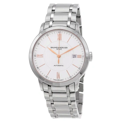 Baume Et Mercier Classima Automatic White Dial Men's Watch M0a10374 In Metallic