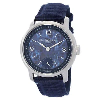 Pre-owned Baume Et Mercier Classima Hand Wind Blue Dial Men's Watch M0a10735