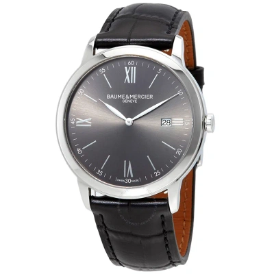 Baume Et Mercier Classima Slate Gray Dial 42mm Men's Watch 10416 In Black / Gray / Slate