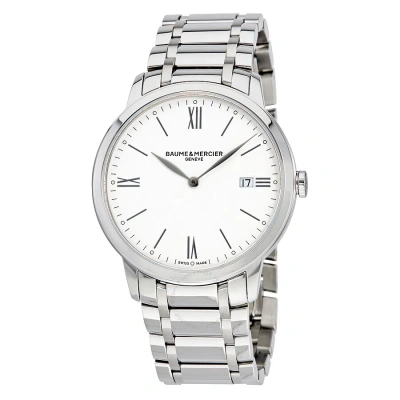 Baume Et Mercier Classima White Dial Men's Watch 10354 In Metallic