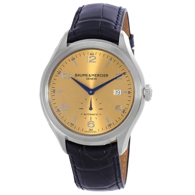 Baume Et Mercier Clifton Automatic Champagne Dial Men's Watch M0a10242 In Blue / Champagne