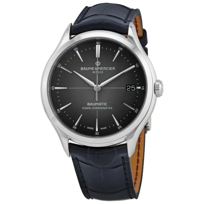 Baume Et Mercier Clifton Automatic Grey Dial Men's Watch 10550 In Blue / Grey