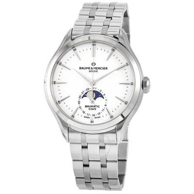 Baume Et Mercier Clifton Automatic White Dial Men's Watch 10552 In Brown