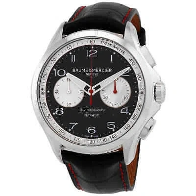 Pre-owned Baume Et Mercier Clifton Chronograph Automatic Black Dial Men's Watch M0a10369