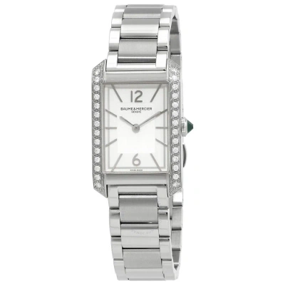 Baume Et Mercier Hampton Quartz Diamond Silver Dial Ladies Watch 10631
